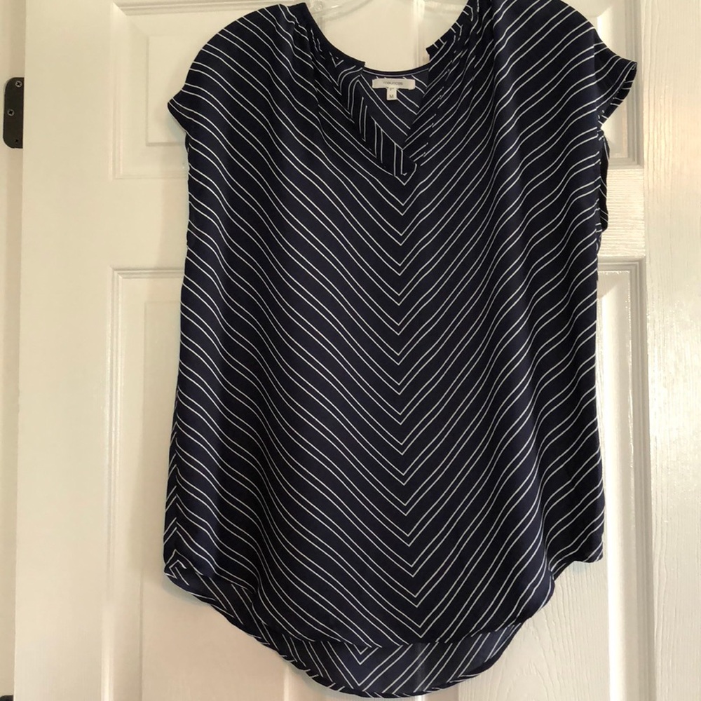 Navy striped top